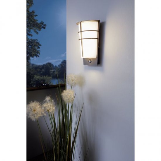 LED фасаден аплик BREGANZO 1 IP44 2x2.5W 3000K 2x180Lm антрацит със сензор