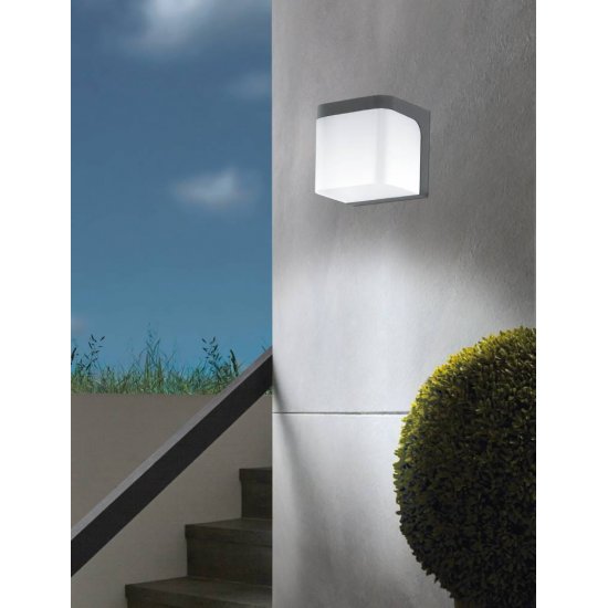 LED фасаден аплик JORBA IP44 6W 3000K 500Lm антрацит