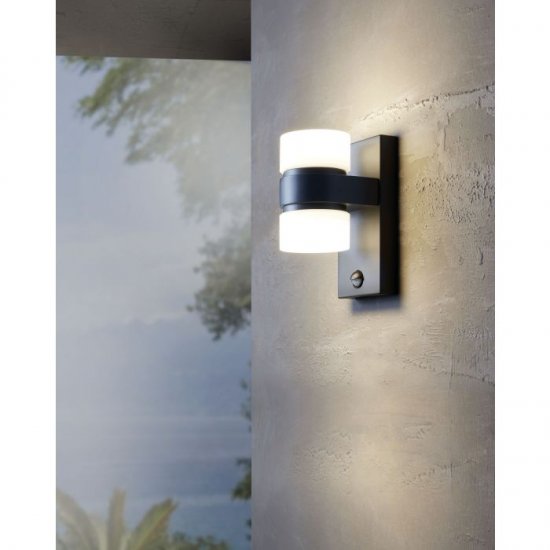 LED фасадно тяло ATOLLARI IP44 2x6W 3000K 2x500Lm антрацит със сензор
