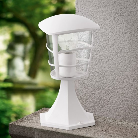 Градински фенер стоящ ALORIA IP44 E27 max 1x60W 30см бял