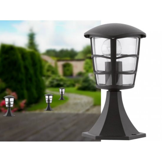 Градински фенер стоящ ALORIA IP44 E27 max 1x60W 30см черен