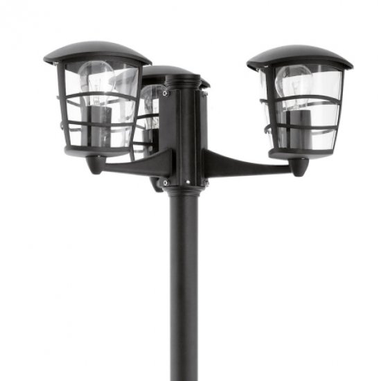 Градински стълб ALORIA IP44 E27 max 3x60W 180см черен