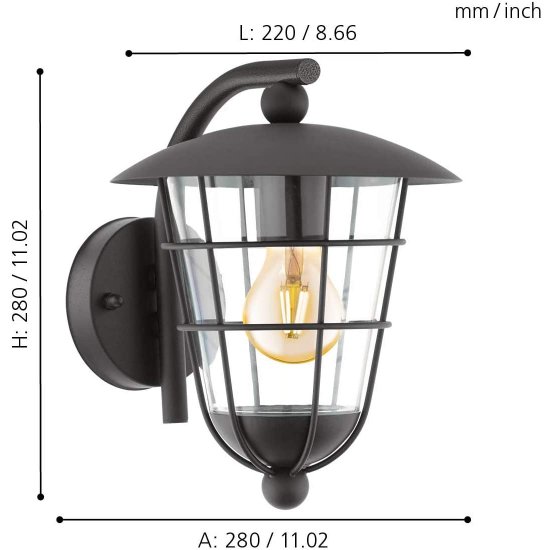 Градински фасаден аплик PULFERO IP44 E27 max 1x60W кафяв