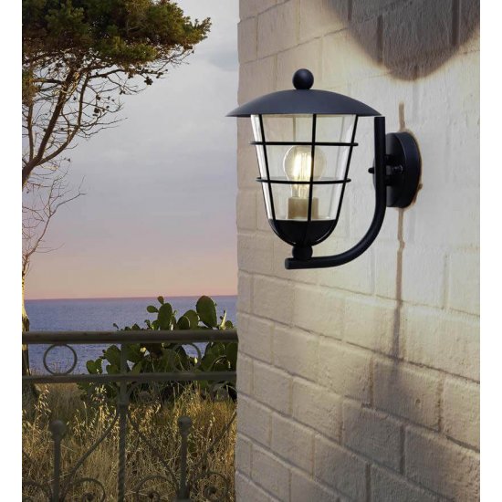Градински фасаден аплик PULFERO IP44 E27 max 1x60W черен