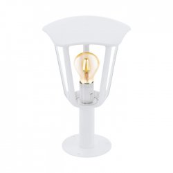 Градински фенер стоящ MONREALE IP44 E27 max 1x60W 33см бял