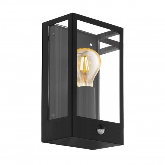 Градински фасаден аплик ALAMONTE IP44 E27 max 1x60W със сензор