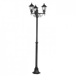 Градински стълб LATERNA 4 IP44 E27 max 3x60W 192см черен
