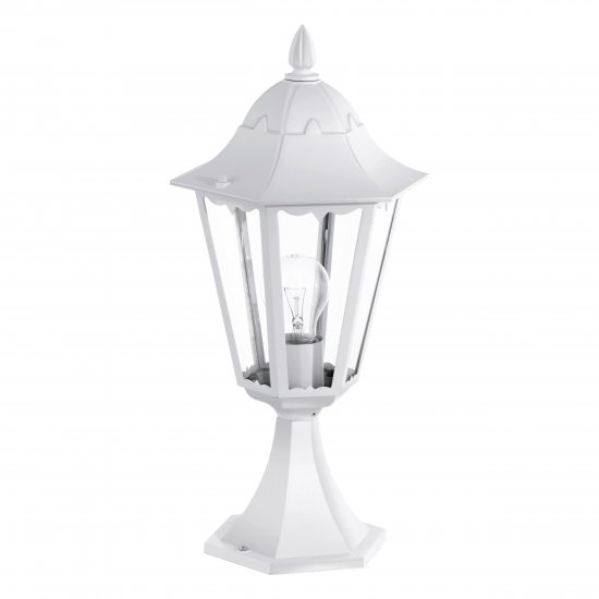 Градински фенер стоящ NAVEDO IP44 E27 max 1x60W 47см бял