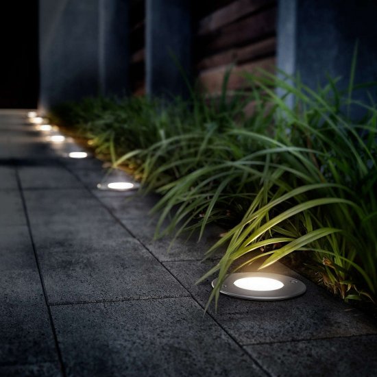 LED луна за вграждане в земя LAMEDO IP67 2.5W 3000K 180Lm кръгла