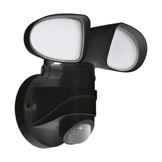 LED фасаден спот PAGINO IP44 2х6W 4000K 1800Lm черен със сензор