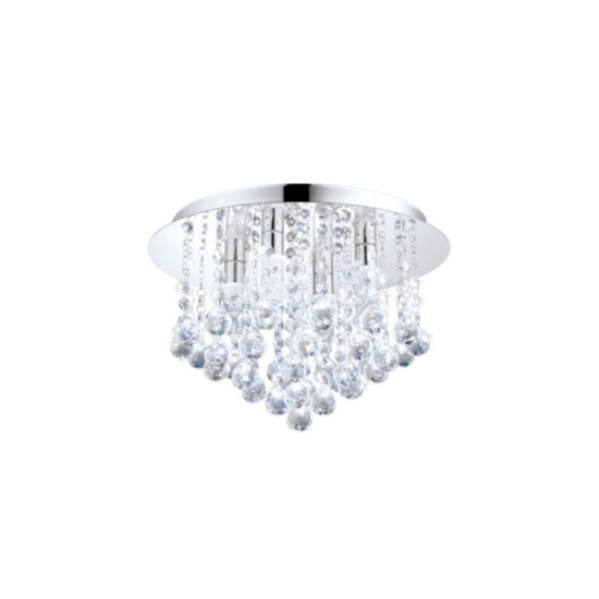 LED плафон за баня ALMONTE IP44 G9 4x3W 3000K 4х360Lm хром + кристал