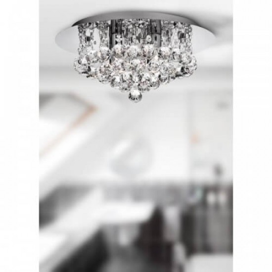 LED плафон за баня ALMONTE IP44 G9 4x3W 3000K 4х360Lm хром + кристал