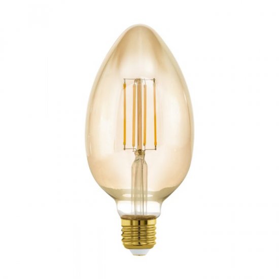 LED крушка Filament MID SIZE B80 Е27 4W 2200К 380Lm димируема CRI>80 кехлибар