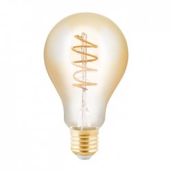 LED крушка Filament DECORATIVE SPIRAL A75 Е27 4W 2000К 245Lm димируема CRI>80 кехлибар