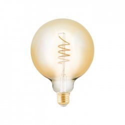 LED крушка Filament DECORATIVE SPIRAL G125 Е27 4W 2000К 245Lm димируема CRI>80 кехлибар