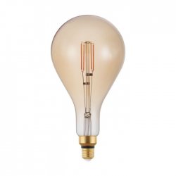 LED крушка Filament BIG SIZE PS160 Е27 4W 2200К 400Lm димируема CRI>80 кехлибар