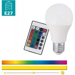LED крушка SMART BULBS RGB-W INFRARED A60 Е27 7.5W RGB+3000K 470Lm димируема + дистанционно управление CRI>80