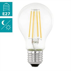 LED крушка SMART BULBS SENSOR FILAMENT A60 Е27 6W 3000K 806Lm със светлинен сензор CRI>80