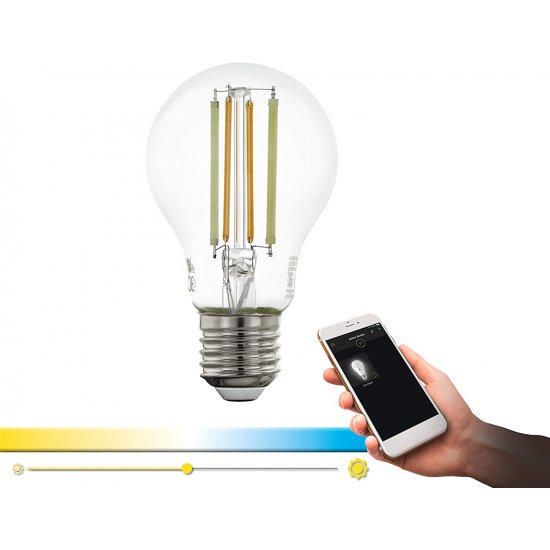 LED крушка FILAMENT SMART BULBS A60 6W 3-white 806Lm димируема + дистанционно управление CRI>80 134Lm/W