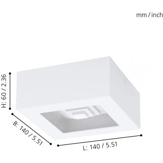LED плафон FERREROS 1x6.3W 3000K 1x840Lm IP20 бял