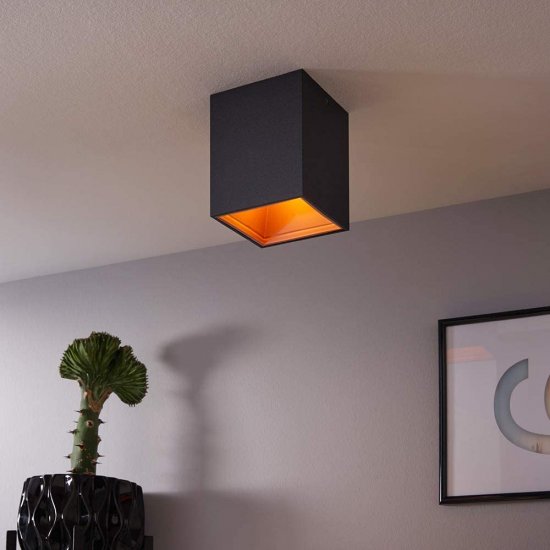 LED луна за външен монтаж POLASSO 3.3W 3000K 340Lm IP20 квадратна черно + медено