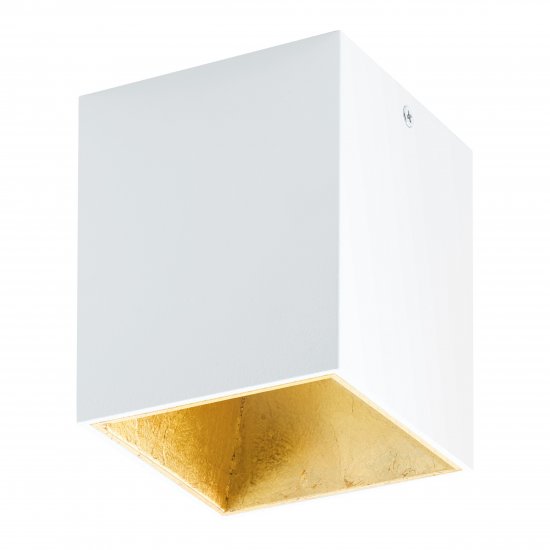 LED луна за външен монтаж POLASSO 3.3W 3000K 340Lm IP20 квадратна бяло + златно