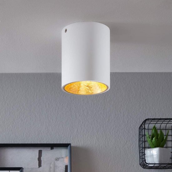 LED луна за външен монтаж POLASSO 3.3W 3000K 340Lm IP20 бяло + златно