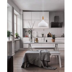 Пендел SABINAR E27 max 1х60W IP20 ф28см бял