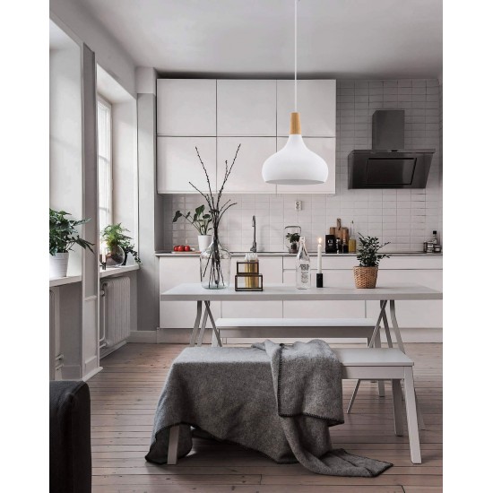 Пендел SABINAR E27 max 1х60W IP20 ф28см бял