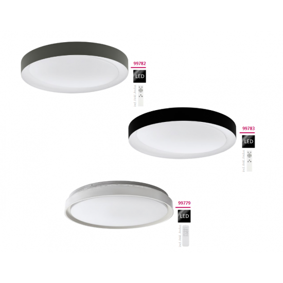 LED плафон NIEVES 24W 3000K 2400Lm IP20 бяло + сребърно