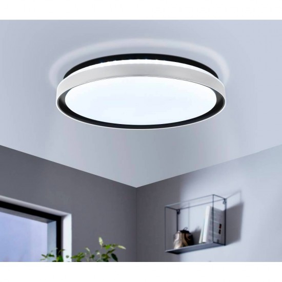 LED плафон NIEVES 24W 3000K 2400Lm IP20 бяло + сребърно