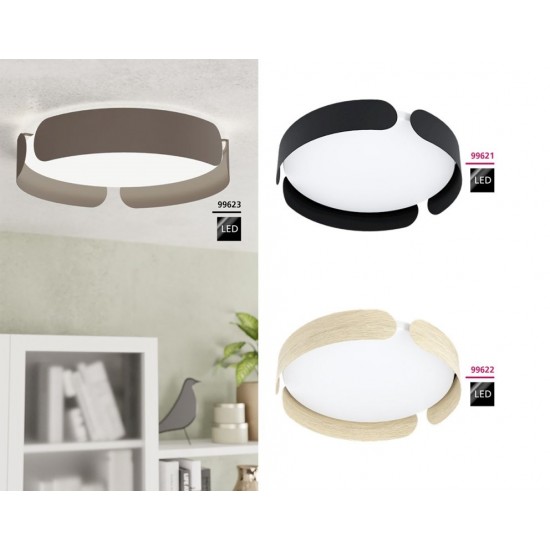LED плафон VALCASOTTO 24W 3000K 2500Lm IP20 черно + бяло