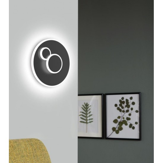 LED плафон-аплик CADEGAL 8W 4000K 1200Lm IP20 кръгъл черно + бяло