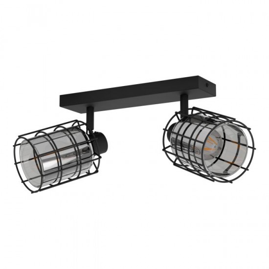 Спот CONSACA 2xE27 max 2x40W IP20 черно-прозрачно