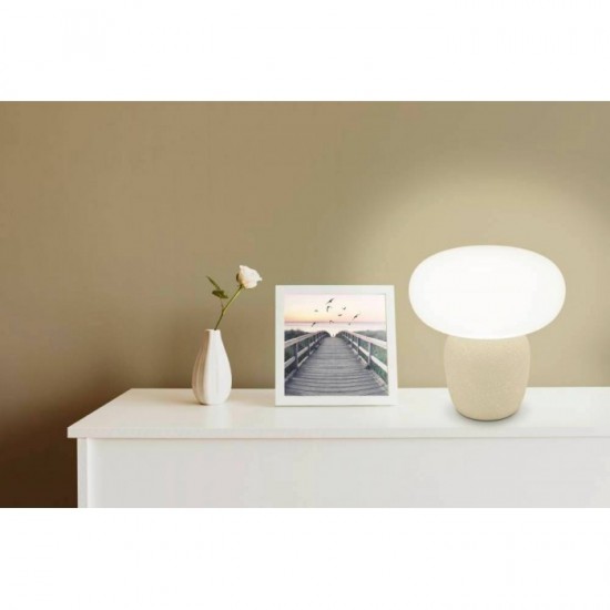 Настолна лампа CAHUAMA 1хE27 max 1х40W IP20 светло кафяво + бяло