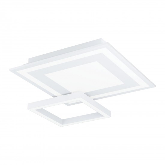 LED smart плафон EGLO.Z CONNECT SAVATARILA-Z 21W RGB+3-white 2400Lm IP20 димируем + дистанционно управление бял