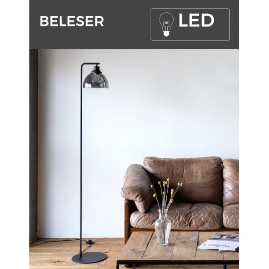 Лампион BELESER 1хE27 max 1х60W IP20 черно-прозрачно