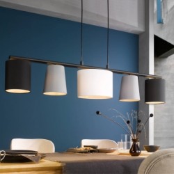 Полилей ALMEIDA 1 5хE14 max 5х25W IP20 черно сиво бяло
