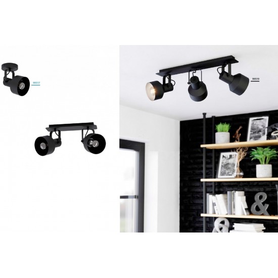 Спот CASIBARE 2хE27 max 2х28W IP20 черен
