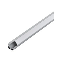 Алуминиев профил за ъгъл за LED лента Corner profile 2 18х18мм 1м алуминий + дифузер опал