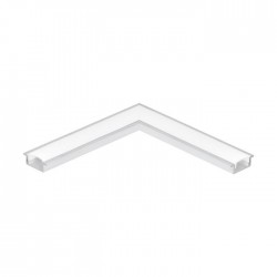 Алуминиев профил за LED лента ъглова връзка за вграждане Recessed profile 1 23х9 бял + дифузер опал