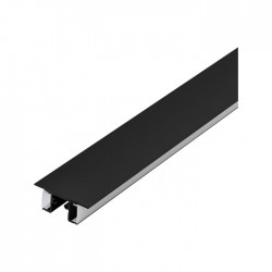 Алуминиев профил за LED лента двустранен Surface profile 4 18х48 1м черен сатен
