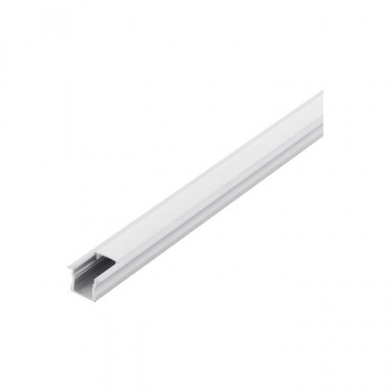 Алуминиев профил за LED лента за вграждане Recessed profile 2 23х15 2м бял+ дифузер опал
