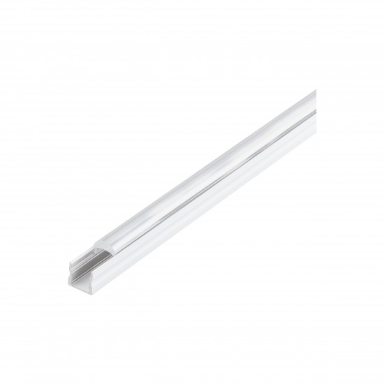 Алуминиев профил с 30° разсейвател за LED лента Surface profile 3 17х20 1м бял + прозрачен дифузер