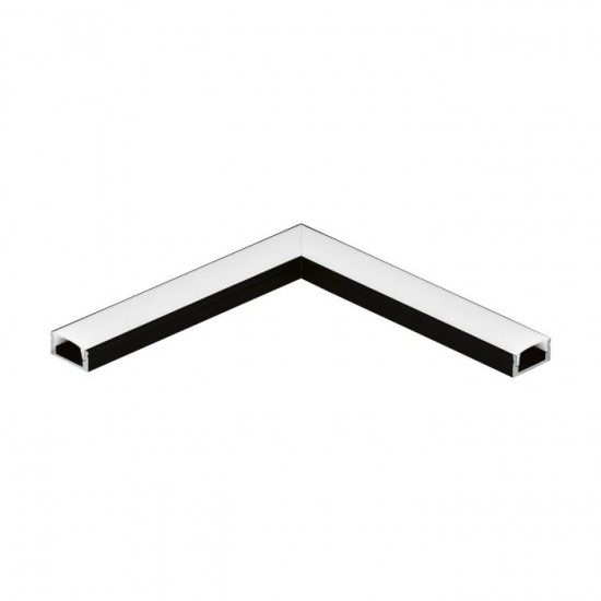 Алуминиев профил ъглов за LED лента Surface profile 1 17х9 черен