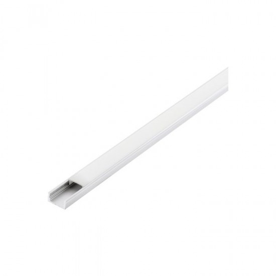 Алуминиев профил за LED лента Surface profile 1 17х9 2м бял