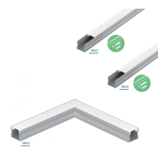 Алуминиев профил за LED лента Surface profile 2 17х16 2м алуминий