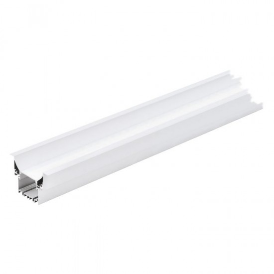 Алуминиев профил за LED лента за вграждане Recessed profile 3 65х45 1м дифузер опал бял