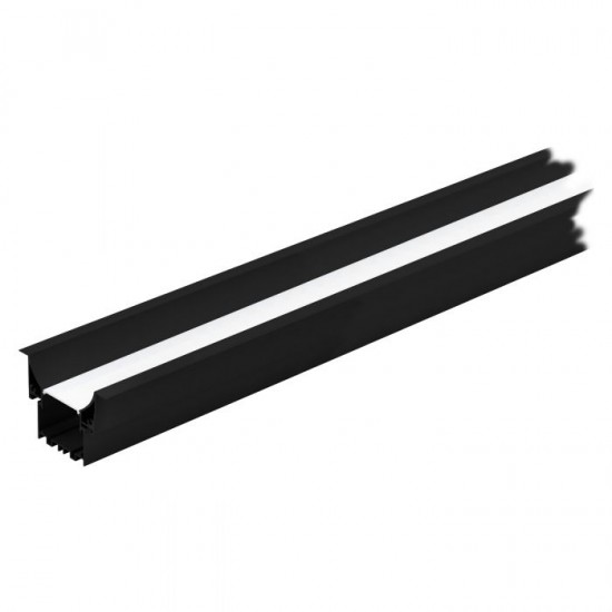 Алуминиев профил за LED лента за вграждане Recessed profile 3 65х45 1м дифузер опал черен