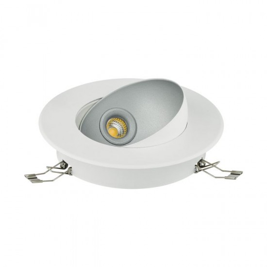 LED луна за вграждане RONZANO 1 5W 3000K 480Lm IP20 подвижна димируема бяло + сребърно